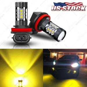 H11 H8 H9 H16 LED luz antiniebla haz bajo bombillas lámparas 40W 4000LM 3000K amarillo dorado - Imagen 1 de 12