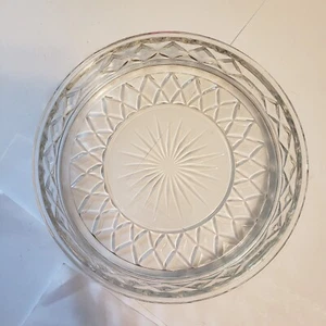 Plato de caramelo de vidrio Starburst vintage frutero vela 7,5" x 1,5" usado - Imagen 1 de 11