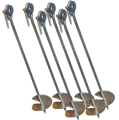 6 x Bodenanker Spielturm Erdanker Schraubanker Grundanker Erdnagel Anker 58 cm - Bild 1 von 2