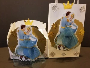 12 princess Cinderella inspired birthday party gift goody bag or 10 filler boxes - Picture 1 of 10