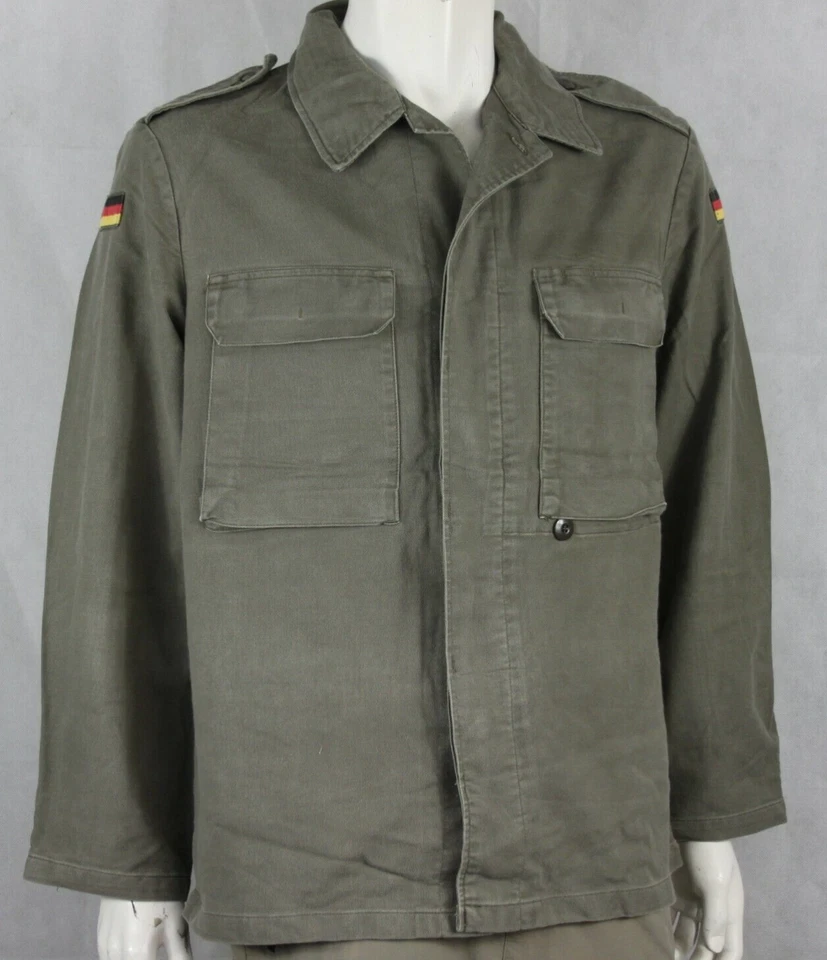 GIACCA MILITARE TEDESCA MOLESKIN VINTAEGE ORIGINALE LAVATA IN STONE WASH - Immagine 1 di 1