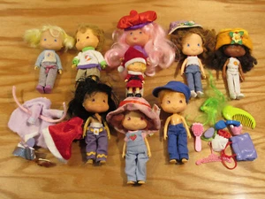 Bandai 2002 Strawberry Shortcake LOT 9 Dolls w/ Accessories Angel Ginger Orange - Picture 1 of 14