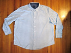 George Classic Fit Easy Care Blue/White Check Oxford Shirt 3XL 54/56  New