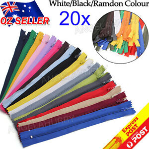 20pcs Closed End Nylon Zippers Tailor Sewer DIY Craft Sewing 20cm NEW