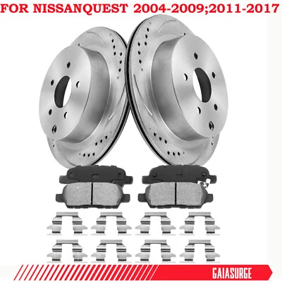 12.1in Rear Rotors Ceramic Pads kits fits For Nissan Quest 2004-2009/2011-2017 - Image 1 of 4
