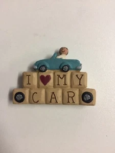 I Love My Car Home Decor Dad Man Cave Figure Ornament Gift NEW Blossom Bucket - Picture 1 of 4