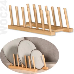 Brettchenständer Tellerständer Tellerhalter Bambus Holz Abtropfgestell Ständer - Bild 1 von 5