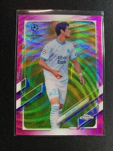 2020-21 Topps Chrome UEFA Heroki Sakai Pink Wave Refractor #40 Marseille - Picture 1 of 2