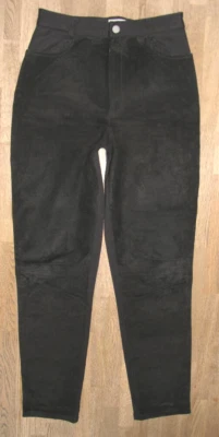 Street One Pantaloni In Pelle / Jeans In Velluto Neri Taglia 40 - Immagine 1 di 3