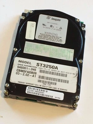 SEAGATE ST3250A IDE HARD DRIVE 213MB CBMSFAGB09 CSL01                   aa4bb17A - Image 1 of 2
