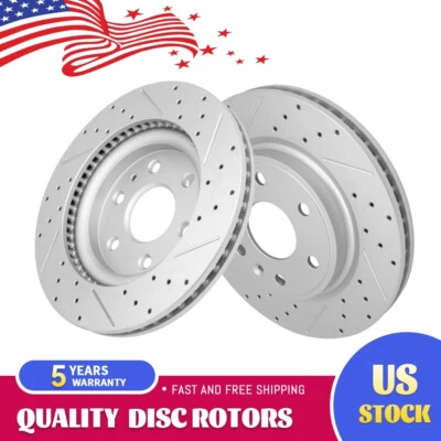 Rotores delanteros perforados para Chevy Traverse Enclave GMC Acadia Outlook 2007-2017 Foto 1 de 4