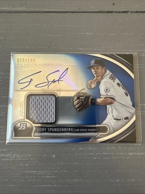 2013 Bowman Platinum Relic Blue Refractor /199 Cory Spangenberg #AR-CS Auto - Image 1 of 3