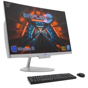 Aio All In One I5 24" Full Hd Win 10 Ram 4gb Ssd 120gb Pc Computer Fixed Curved - Picture 1 of 11