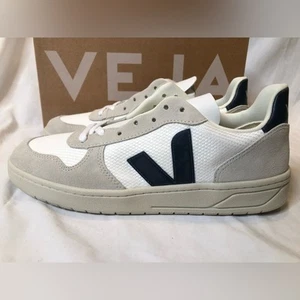 Sneakers Veja Uomo V-10 B-Mesh Bianco Nautico Pelle - Taglia 11 - Foto 1 di 9