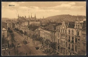Aachen, Straßenbahn außerhalb des Zentrums, Ansichtskarte 1910  - Picture 1 of 2