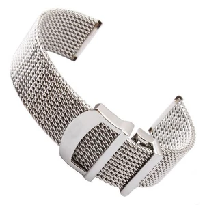 Correa de reloj de malla de acero inoxidable tejida milanesa de alta calidad 20 22 mm ajuste IWC - Imagen 1 de 9