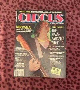 Circus Rock Magazine March 1992 Nirvana GNR Metallica Ozzy Slaughter - Picture 1 of 2