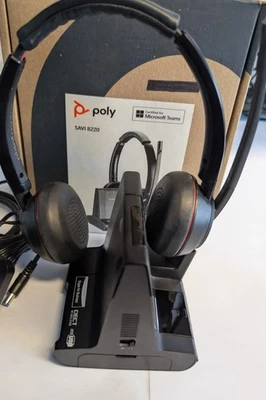 Poly / Plantronics 8220 Savi 3in1 Cordless Wireless DECT Headset - Image 1 of 4