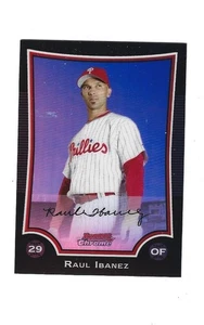 2009 Bowman Chrome Refractors #63 Raul Ibanez  PHILADELPHIA PHILLIES - Picture 1 of 2