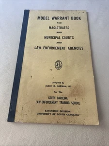 Vintage 1950’s Model Warrant Book Magistrates Municipal Courts Law Enforcement - Bild 1 von 7