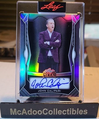 2025 Leaf Metal Authentics Autograph - John Calipari - On Card Auto /10 Silver - Image 1 of 2
