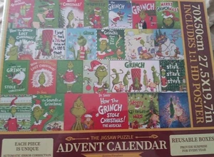 GRINCH STOLA WEIHNACHTEN ADVENTSKALENDER 24 TAGE 1008 TEILE PUZZLE, POSTER NEU IM KARTON - Bild 1 von 5
