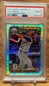 COLT KEITH Aqua Logofractor /199 PSA 10 GEM MINT Rookie | 2024 Topps Chrome LE - Picture 1 of 2