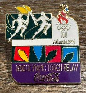 Coca Cola 1996 Olympic Torch Relay Anstecknadel Sammlerstück Vintage Atlanta 1996 selten - Bild 1 von 2