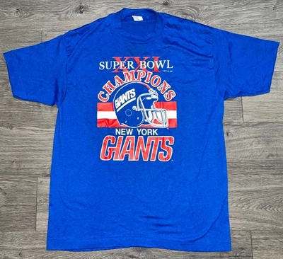New York Giants Super Bowl XXI Champions T shirt 1987 single stitch XL (46-48) - Image 1 of 4