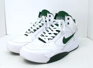 NIKE AIR FLIGHT LITE MID WHITE GORGE GREEN PELLE; STILE #DJ2518-103 TAGLIA 10,5 - Foto 1 di 9