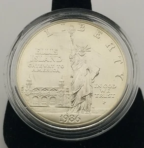 1986-P Ellis Island Proof Silver Dollar #3877 - Picture 1 of 4