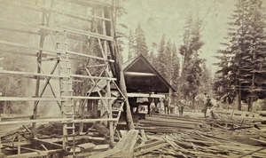 Mt Shasta Sisson CA Fotos Sägewerk Holzfäller Auto Fotograf 1880-1900er - Bild 1 von 15