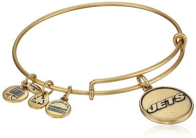 Alex Und Ani "NFL" New York Jets Logo Erweiterbares Draht Rafaelian Gold-Ton - Bild 1 von 3
