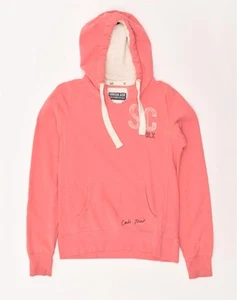 SOUL CAL Womens Graphic Hoodie Jumper UK 12 Medium Pink Cotton AH49 - Picture 1 of 4