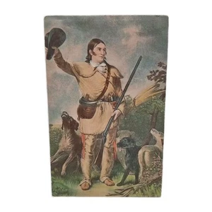 Postcard David Davy Crockett Art Frontiersman San Jacinto Monument TX Texas - Picture 1 of 2