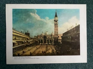 Venice, The Piazza San Marco,   Canaletto, Vintage Colour Print - Picture 1 of 2