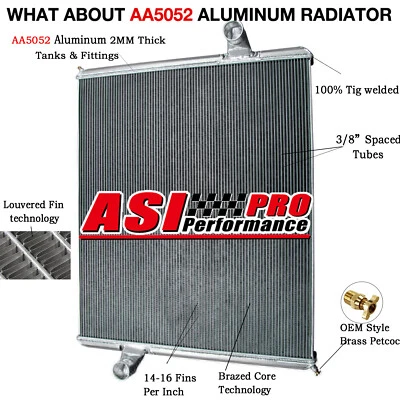 4-ROW RADIATOR FOR 1997-2006 KENWORTH T2000 #7006435002 4870180009 7006430005 Foto 1 de 4