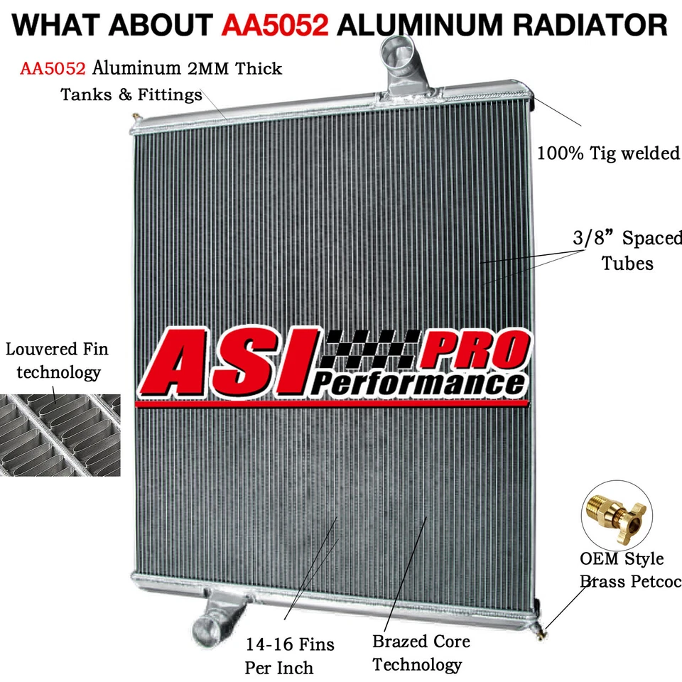 4-ROW RADIATOR FITS 1997-2006 KENWORTH T2000 #7006435002 4870180009 7006430005 Foto 1 de 4