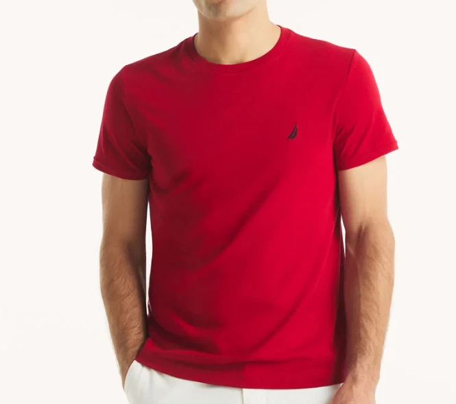 NUEVO CON ETIQUETAS Camiseta Nautica Para Hombre Manga Corta Sólida Cuello Redondo XS S M L XL XXL 3XL Foto 1 de 1