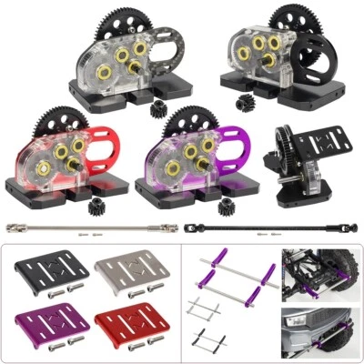 2 low Overdrive Gearbox Bumper Drive shaft for LCG 1/10 RC Crawler SCX10 II DIY - Image 1 of 4