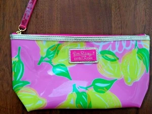 Bolsa de maquillaje cosmético Lilly Pulitzer para limonada rosa Estee Lauder - Imagen 1 de 3