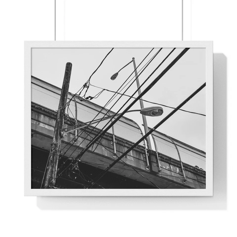 Fotografía Urban Power Lines | Impresión de pared de bellas artes en blanco y negro | Lienzo 20x16 Foto 1 de 1