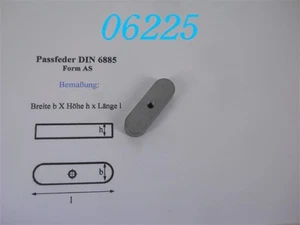 10 x PASSFEDER  AS 16 x 10 x 50  HOHE FORM  -DIN 6885- - Imagen 1 de 1