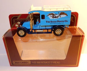 Matchbox Lesney Yesteryear Made England 1963 Renault 1910 Tipo Ag Eagle Matita - Foto 1 di 7