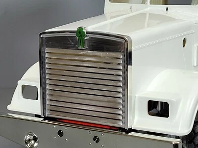 Montaje protector parrilla frontal de aluminio + logotipo KW emblema signo Tamiya King Grand Hauler Foto 1 de 4