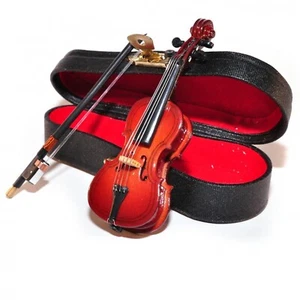 Dolls House Cello With End Pin Wooden In A Black Case 1:12 Scale 150 tumdee - Picture 1 of 9
