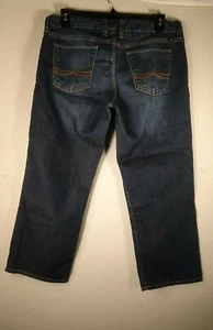 Women's Lucky Brand Sweet Jean Crop Size 14 Regular Cotton Blend Denim Jeans EUC - Picture 1 of 10