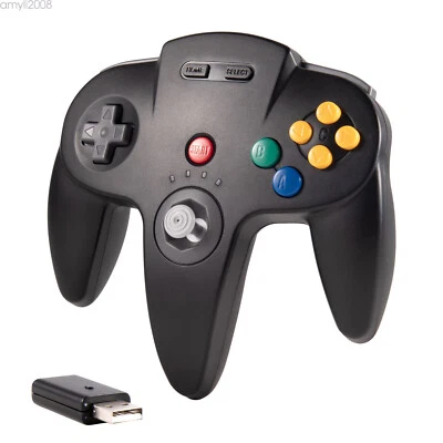 Controlador Inalámbrico N64 para Consola Nintendo 64 PC Windows Switch con Rumble Pak Foto 1 de 4
