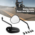 Black Motorcycle Rearview Side Mirrors For Yamaha V Star 650 XVS650 250 950 1100