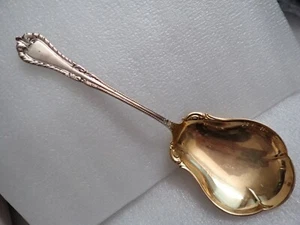 OLD DOMINION Sterling SERVING BERRY SPOON by LUNT 8.5 in No mono gilt bowl - Picture 1 of 9
